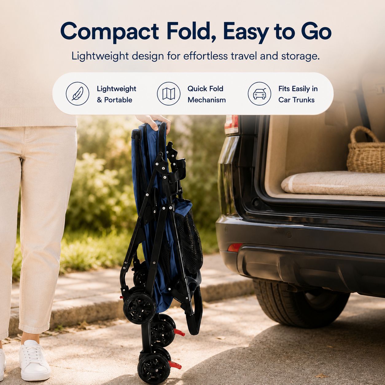 FurPop™ Foldable Pet Stroller