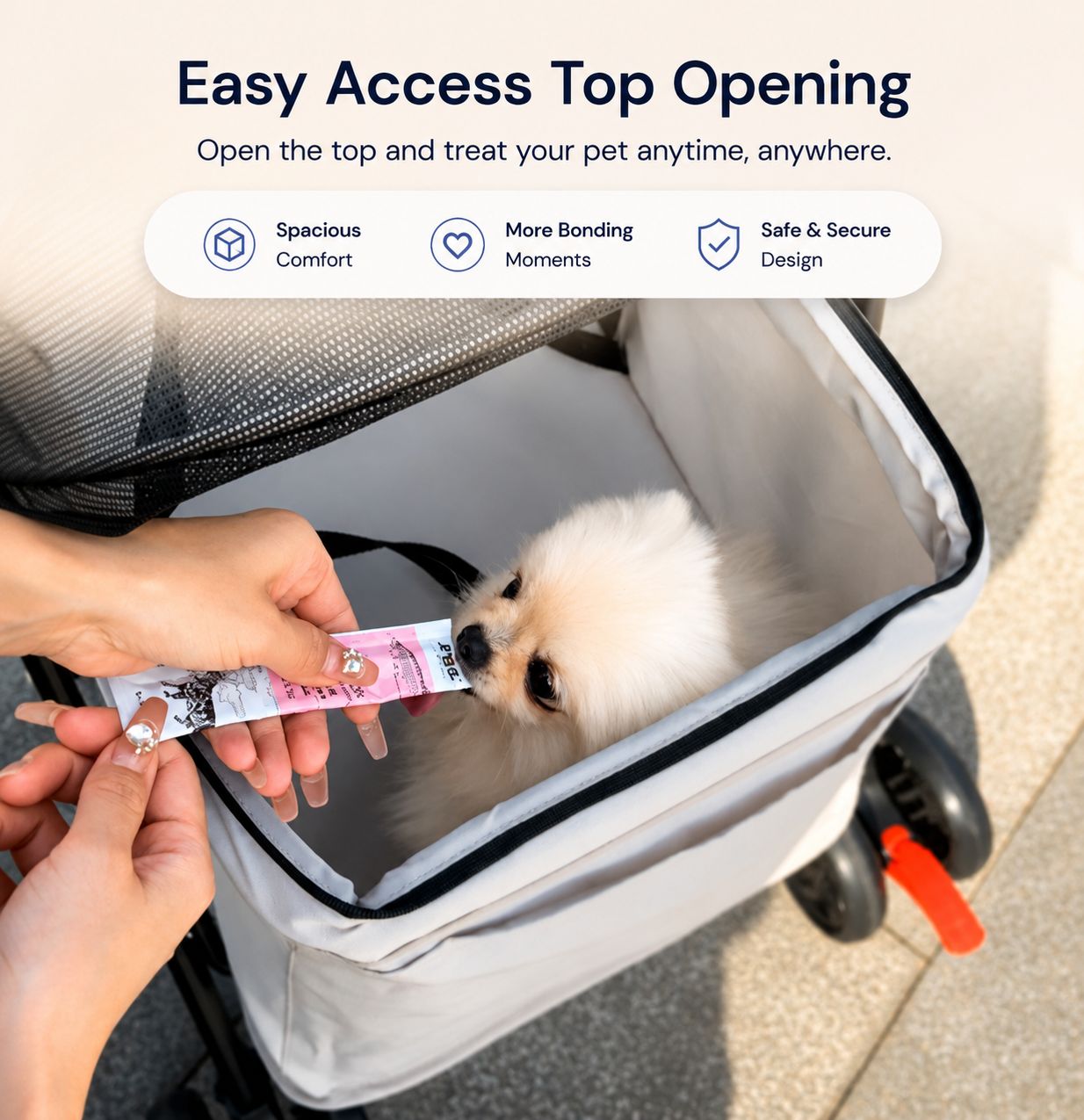FurPop™ Foldable Pet Stroller