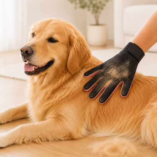 FurPop™ Pet Grooming Glove - Remove Loose Fur While You Pet Your Dog